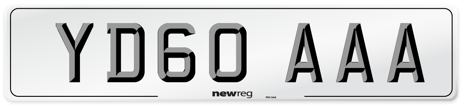 YD60 AAA Number Plate from New Reg